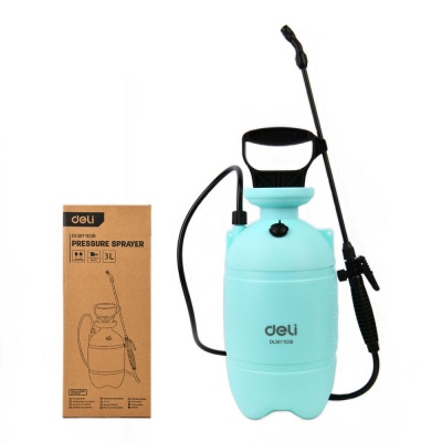 Опрыскиватель садовый помповый Deli DL581103B  3л, регулируемый разбрызгиватель, ремень для переноски