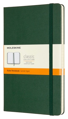 Блокнот Moleskine CLASSIC QP060K15 Large 130х210мм 240стр. линейка твердая обложка зеленый