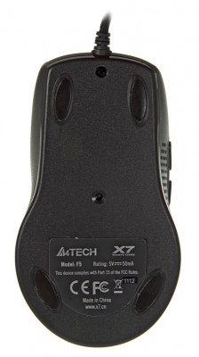 Мышь A4Tech V-Track F5 черный/рисунок оптическая (3000dpi) USB (6but)