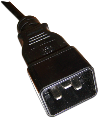 Шнур питания С13-C20, 220В, 10А, черный,  2 метра (LAN-PP13/20-2.0-BK)