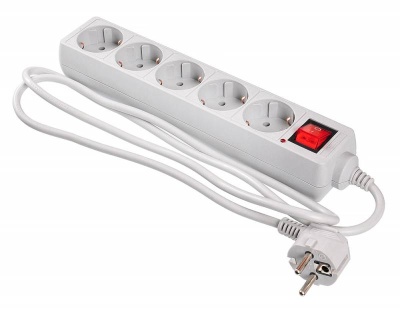 Сетевой фильтр Buro 500SL-1.5-G 1.5м (5 розеток) серый (пакет ПЭ)