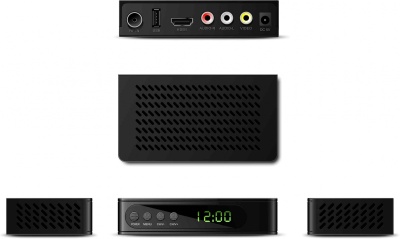Ресивер DVB-T2 Hyundai H-DVB240 черный