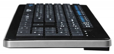 Клавиатура Оклик 870S черный USB беспроводная slim Multimedia
