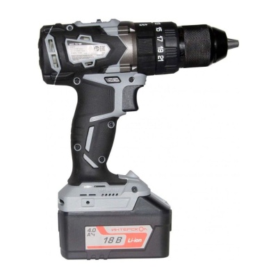 Дрель-шуруповерт ударная Интерскол ДАУ-13/18В аккум. патрон:быстрозажимной (кейс в комплекте)