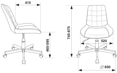 Кресло Бюрократ CH-350M черный искусст.кожа/ткань крестовина металл