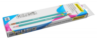 Карандаш ч/г Silwerhof Favorit 120635-00 2.2мм HB шестигран. пластик зеленый кор.европод. ластик