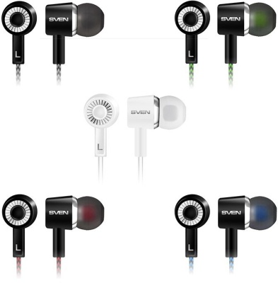Наушники вкладыши Sven E-110 1.2м белый проводные в ушной раковине (SV-016258)
