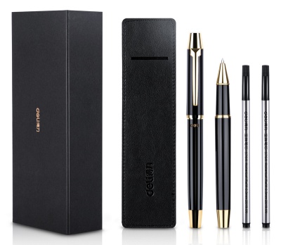 Ручка гелевая Deli S158 0.5мм черный черные чернила коробка подарочная