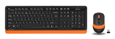 Клавиатура + мышь A4Tech Fstyler FG1010 клав:черный/оранжевый мышь:черный/оранжевый USB беспроводная Multimedia