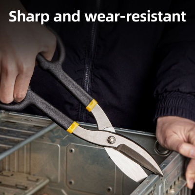 Режущий инструмент (пилы, ножовки, ножи, ножницы) Deli Ножницы по металлу прямые Deli DL25912 310мм, для резки холоднокатаного листа толщиной до 0,9мм и листа из нержавеющей стали толщиной до 0,6 мм