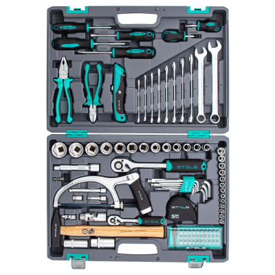 Набор инструментов, 1/2, 1/4, CrV, пластиковый кейс 98 предметов