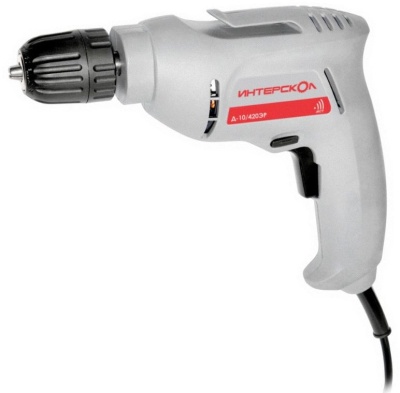 Дрель безударная Интерскол Д-10/420ЭР Промо 420Вт патрон:быстрозажимной реверс