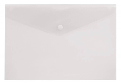 Конверт на кнопке Бюрократ -PK803TCLEAR A4 пластик 0.15мм прозрачный