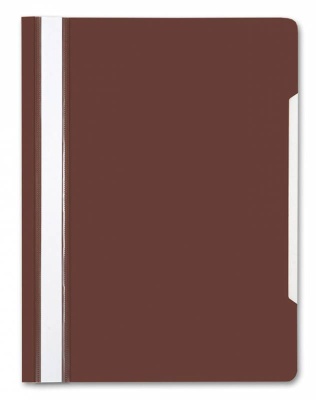 Папка-скоросшиватель Бюрократ -PS20BROWN A4 прозрач.верх.лист пластик коричневый 0.12/0.16