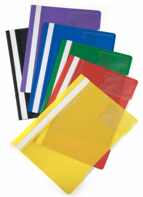 Папка-скоросшиватель Бюрократ -PS-V20VIO A4 прозрач.верх.лист карм.для визит. пластик фиолетовый 0.12/0.16