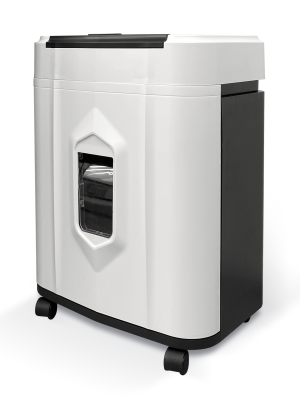 ГЕЛЕОС Уничтожитель документов  АП20-5,   DIN P-5 (5 ур-нь секр.), фрагмент 1,9х12мм,   АВТОПОДАЧА 131 лист  (70г/м2), пл.карты/скрепки/скобы, 20 литра