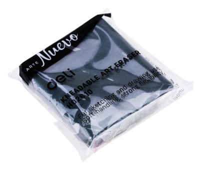 Ластик Deli EH02610 42х42х12мм серый клячка картонный дисплей