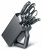 Набор ножей кухон. Victorinox Grand Maitre Cutlery Block (7.7243.6) компл.:6шт с подставкой черный подар.коробка