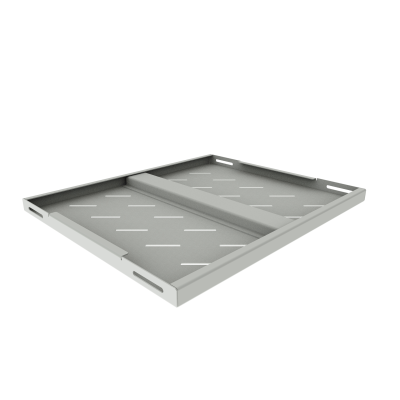 Полка стационарная усиленная для шкафов глубиной 600мм, (глубина полки 400мм) распределенная нагрузка 120кг, цвет-серый (SNR-SHELF-06040-120G)