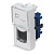 Cabeus KJ-RJ45-Cat.6-180T-FP-L-22,5 Keystone Jack RJ-45(8P8C), 180 градусов, категория 6, безинструментный монтаж, вставка Mosaic (арт.076561)