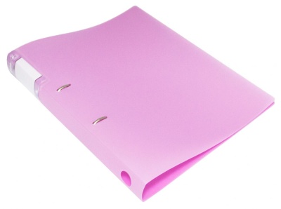 Папка на 2-х D-кольцах Бюрократ Gems GEM0812/2RPIN A4 пластик 0.7мм кор.32мм торц.карм с бум. встав розовый аметист