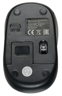 Мышь Оклик 665MW черный/красный оптическая (1000dpi) беспроводная USB (3but)