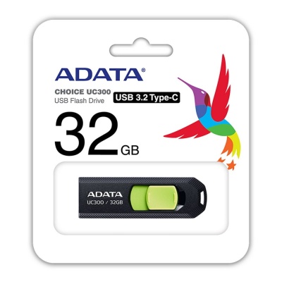 Флэш-накопитель 32GB ACHO-UC300-32G-RBK/GN ADATA