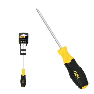 Отвертка Torx Deli DL6310030T T30x100мм сталь Cr-V, двухкомпонентная прорезиненная рукоять