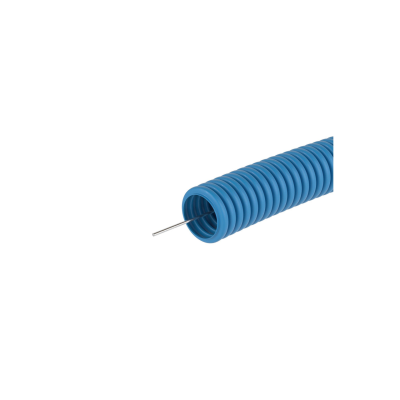 Труба гофрированная ППЛ 16 мм с протяжкой тяжелая синяя (100м) DKC 11516