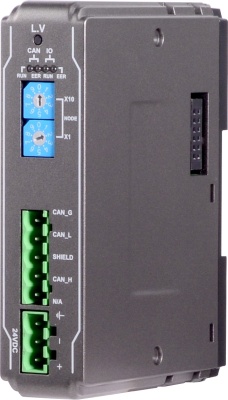Коммуникационный модуль для сети CAN, 1 порт, протокол CANopen. Защита от пыли и влаги IP20.
