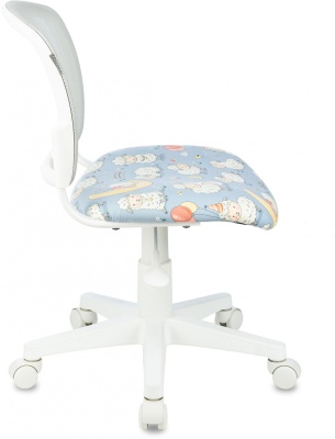 Кресло детское Бюрократ CH-W296NX светло-серый TW-02 овечки сетка/ткань крестов. пластик пластик белый