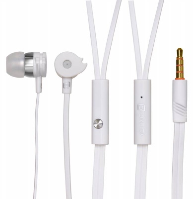 Гарнитура вкладыши Оклик HS-S-210 1.2м белый проводные в ушной раковине (D1)
