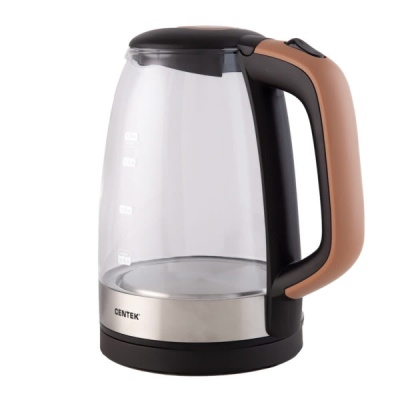Чайник Centek CT-0065 <Beige> стекло, 1.7л 2200Вт, LED-подсветка, мерная шкала, защита от вкл б/воды