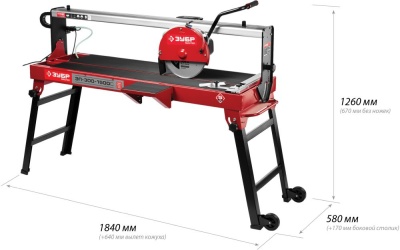 Плиткорез электрический Зубр ЭП-300-1500C 1500Вт красный/черный