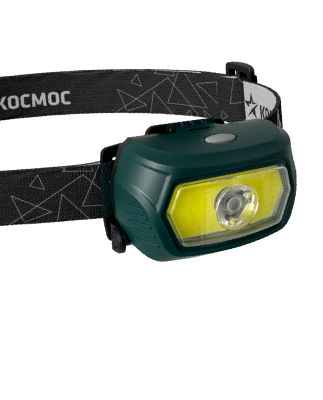 Фонарь налобный аккум/3Вт+5ВтCOB/кол. линза/съемн Li-ion18650 1200mAh/USBшн typeC