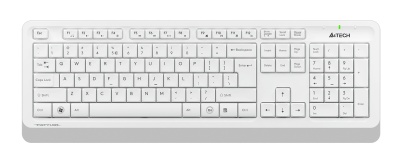 Клавиатура + мышь A4Tech Fstyler FG1010S клав:белый/серый мышь:белый/серый USB беспроводная Multimedia Touch (FG1010S WHITE)
