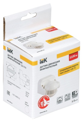 Датчик движения IEK (LDD10-009-1100-001) белый