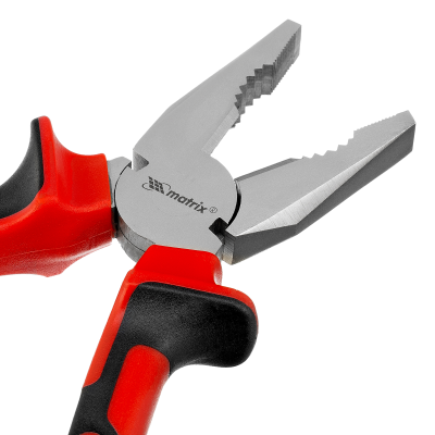 Плоскогубцы NICKEL, 180 мм, никелированные, двухкомпонентные рукоятки