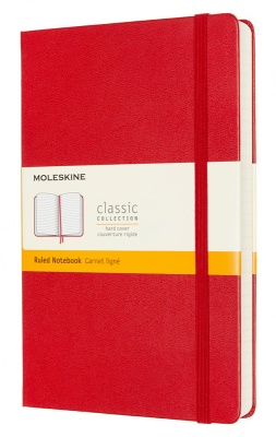 Блокнот Moleskine CLASSIC EXPENDED QP060EXPF2 Large 130х210мм 400стр. линейка твердая обложка красный
