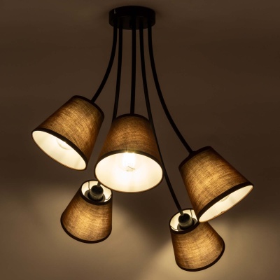 Люстра Hiper Wendy H059-5 потолоч. шоколадный