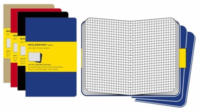 Блокнот Moleskine CAHIER JOURNAL QP317 Large 130х210мм обложка картон 80стр. клетка черный (3шт)