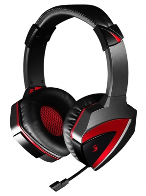 Наушники с микрофоном A4Tech Bloody G500 черный/красный мониторные оголовье (A4TECH G500)