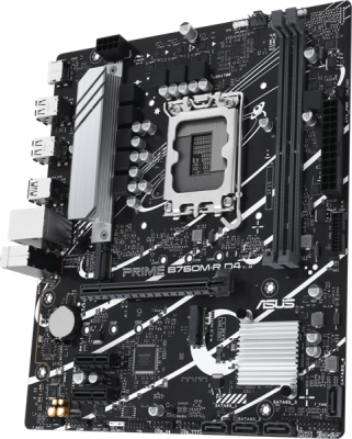 Материнская плата ASUS PRIME B760M-R D4, LGA1700, B760, 2*DDR4, HDMI, 4xSATA3 + RAID, M2, Audio, Gb LAN, USB 3.2, USB 2.0, mATX; 90MB1HA0-M0EAY0 (PRIME B760M-R D4)