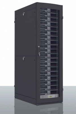 Шкаф серверный ЦМО ШТК-СП-42.6.10-44АА-9005 42U 600x990мм пер.дв.перфор. 2 бок.пан. 1350кг черный