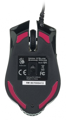 Мышь A4Tech Bloody Q51 черный/рисунок оптическая (3200dpi) USB3.0 (8but)