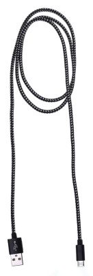 Кабель Buro Braided BHP RET MICUSB-BR USB (m)-micro USB (m) 1м черный