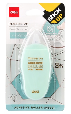 Клеющий роллер Deli EA49201 прозрачный блистер 6мм x 8м Macaron