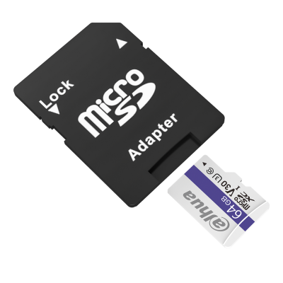 Карта памяти Dahua DHI-TF-C100A-64GB C100A microSD Read 95 MB/s C10/U3/V30 64 GB, Adapter