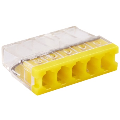 Клемма соединительная  5-контактная Elеctrodeel ED 772-205, сечение 0,5-2,5 мм2, 24А/450В (упаковка 100 штук)