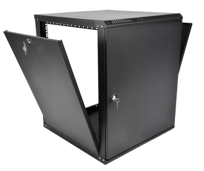 ЦМО Шкаф телекоммуникационный настенный разборный ЭКОНОМ 12U (600 ? 520) дверь металл, цвет черный (ШРН-Э-12.500.1-9005)